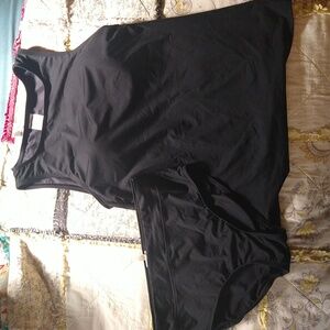 Land's End High Neck UPF 50 Sun Protection Modest Tankini Swimsuit Set